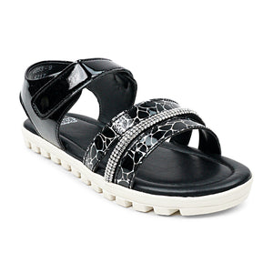 BubbleGummers SILVIA Shinny Belt Sandal for Little Girls