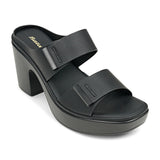BATA (WOMEN) BELLE LADIES SANDALS MID HILL SLIP ON