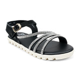 BubbleGummers SILVIA Shinny Belt Sandal for Little Girls