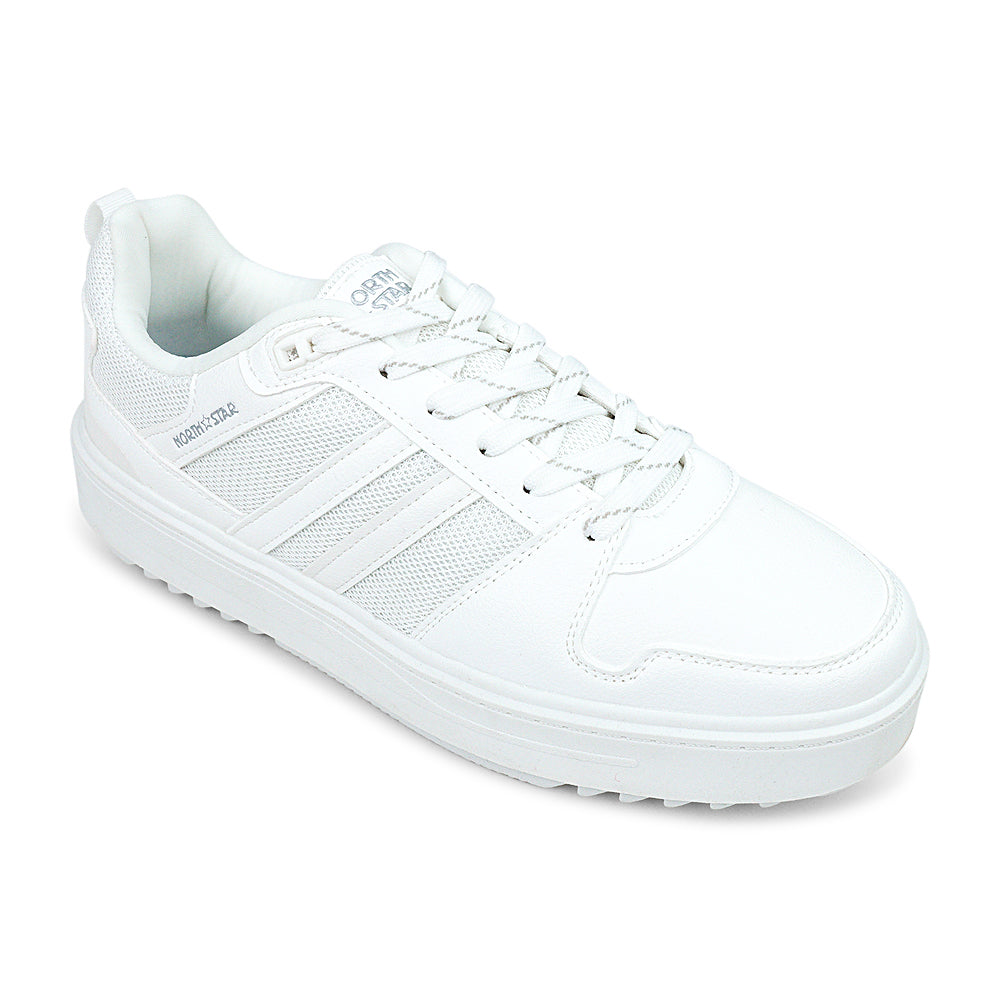 North Star REPLAY White Low-Top Lace-Up Sneaker for Men