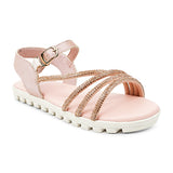 BubbleGummers SILVIA Shinny Belt Sandal for Little Girls