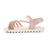 BubbleGummers SILVIA Shinny Belt Sandal for Little Girls