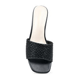 Bata ZYLYN Sparkly Low-Block Slip-On Heel Sandal