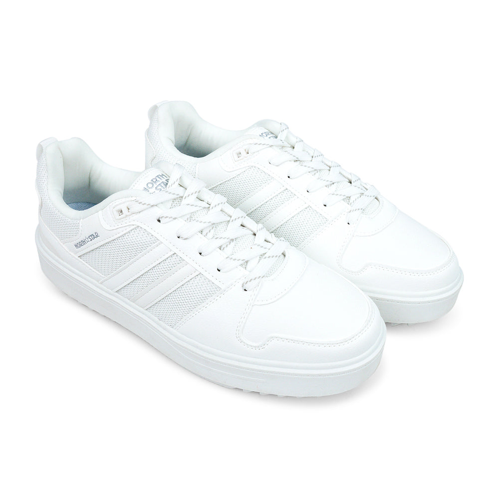 North Star REPLAY White Low-Top Lace-Up Sneaker for Women