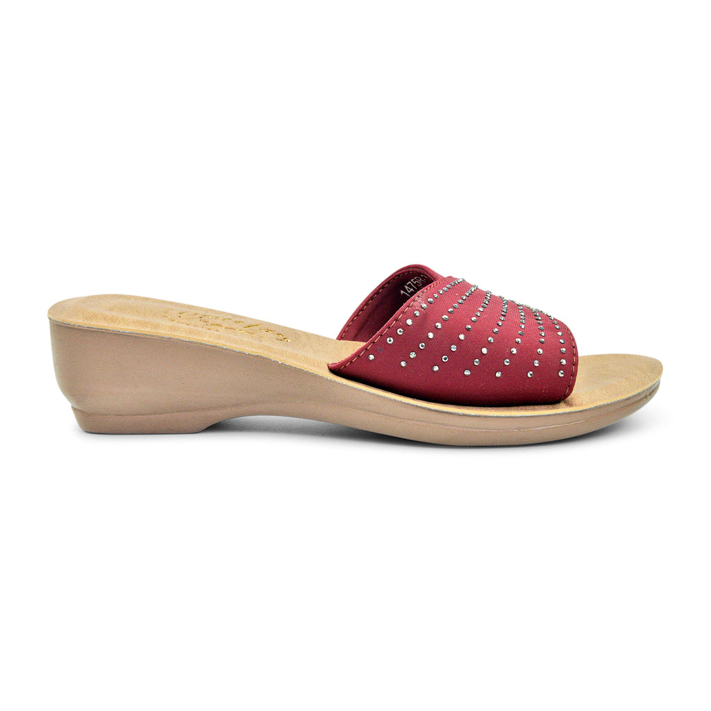 DEVI Red Chappal for Women