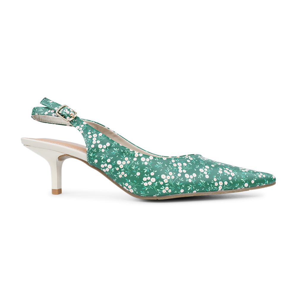 Marie Claire LAURETTE Floral Pointy Slingback Kitten Heel – Bata