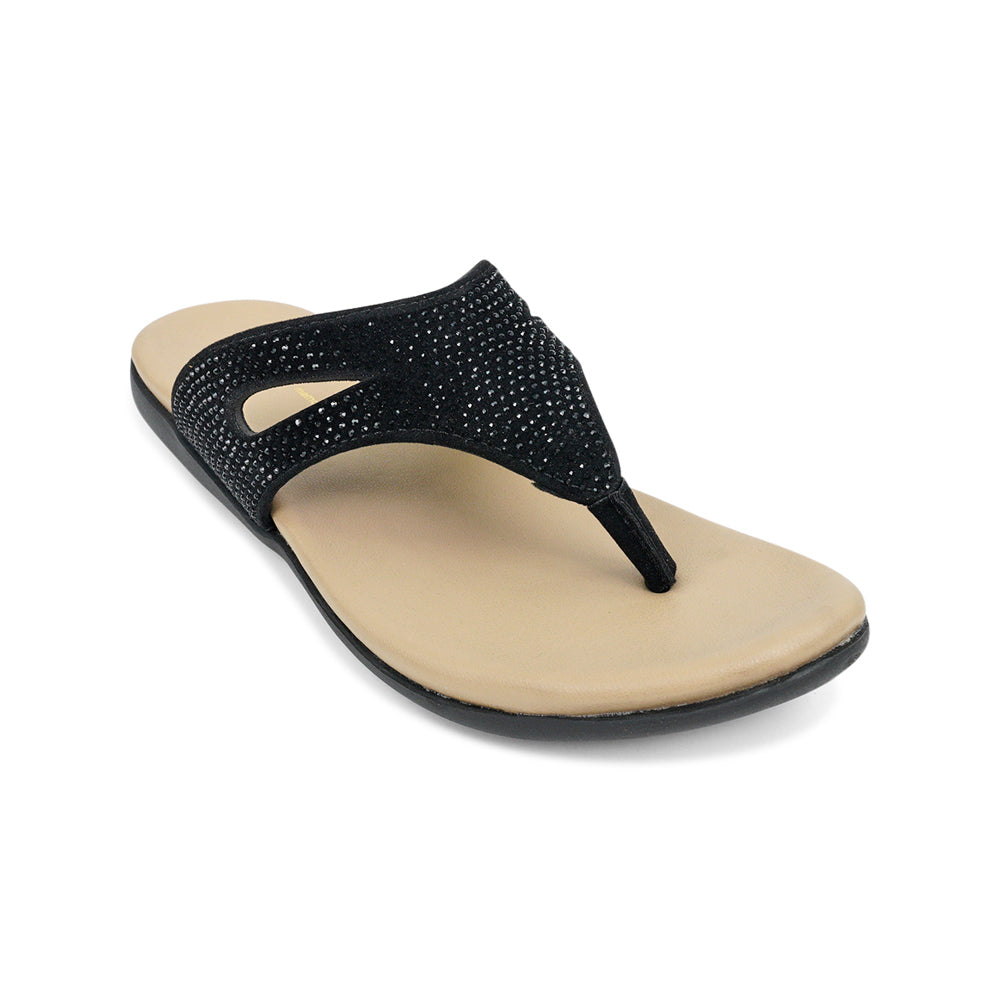 Bata SCOOPY Toe-Post Sparkly Flat Sandal for Women