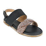 BubbleGummers FIONA Slip-On Belt Sandal for Little Girls