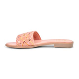 Ladies Sparkly Slip-On Flat Sandal