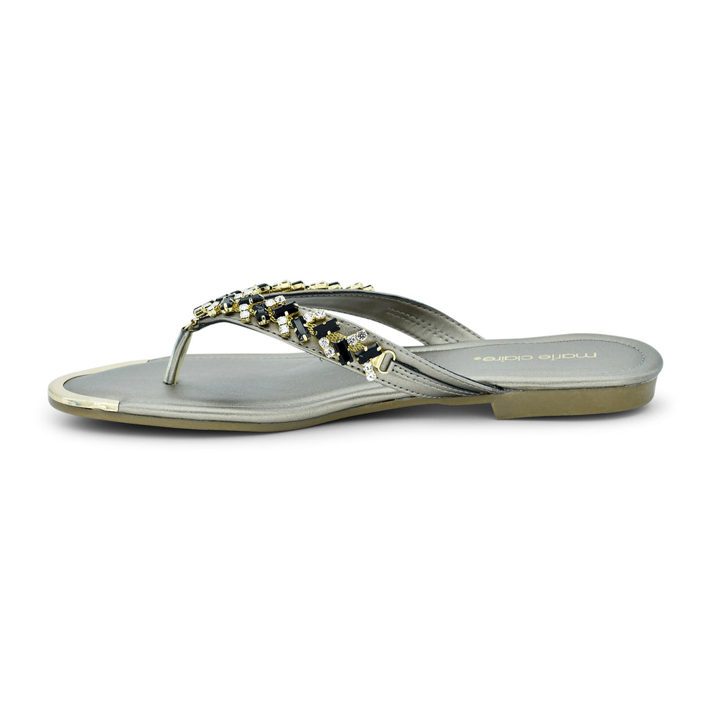 Marie Claire Bling-On Toe-Post Flat Sandal