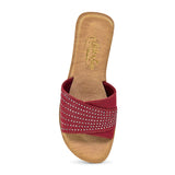 DEVI Red Chappal for Women