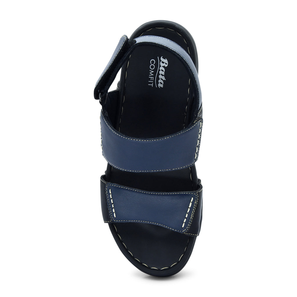 Men's Comfit Blue Velcro Sandal - batabd