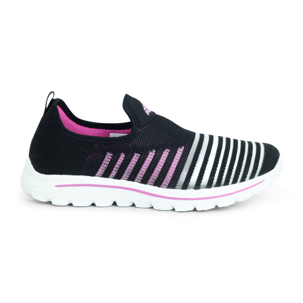 Pinky Stripe Slip-On Walking Shoe for Women - batabd