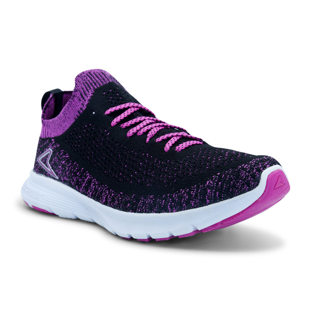Power Purple-Black Sporty Sneaker for Women - batabd