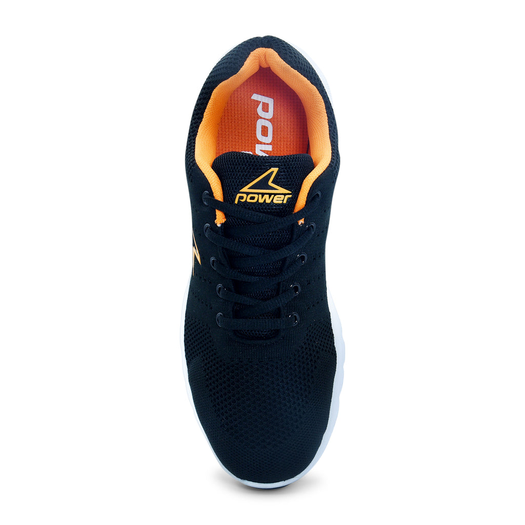 Wave Molle Black-Orange Sneaker for Men - batabd