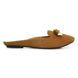 Suede Open-back Mule-Flats for Women - batabd